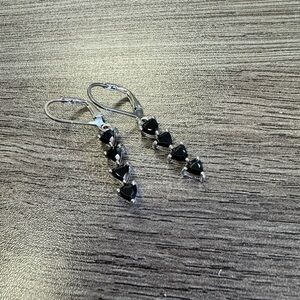 Sterling silver earrings with gems